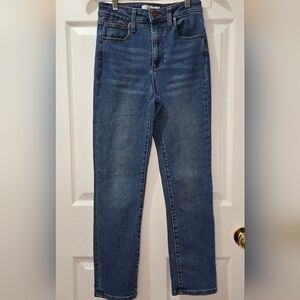 JustFab Dark Blue Skinny Jeans Size 25 High Waist Stretch Denim